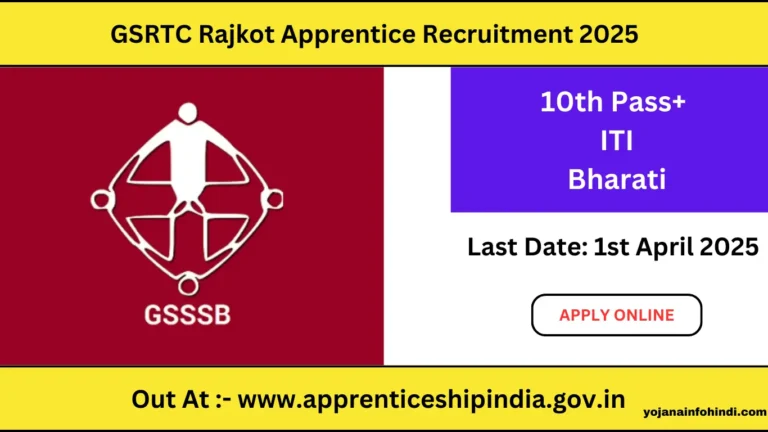 GSRTC Rajkot Apprentice Recruitment 2025