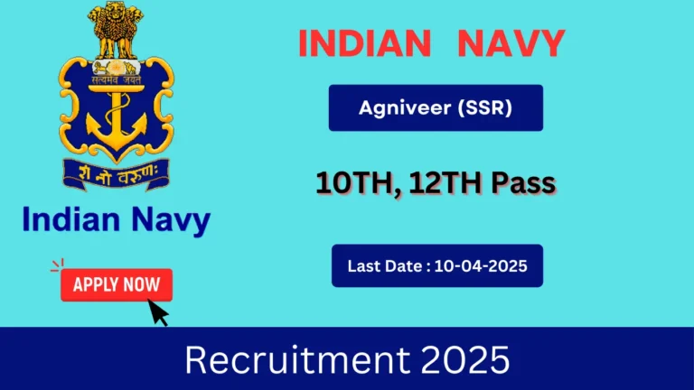Indian Navy Recruitment Agniveer (SSR) 2025