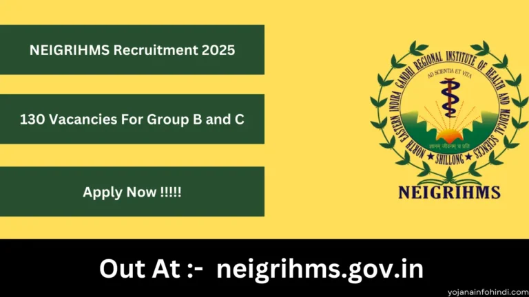 NEIGRIHMS Group B and C Recruitment 2025