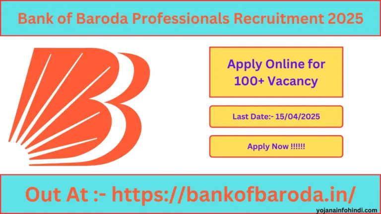 Bank of Baroda Professionals Recruitment 2025