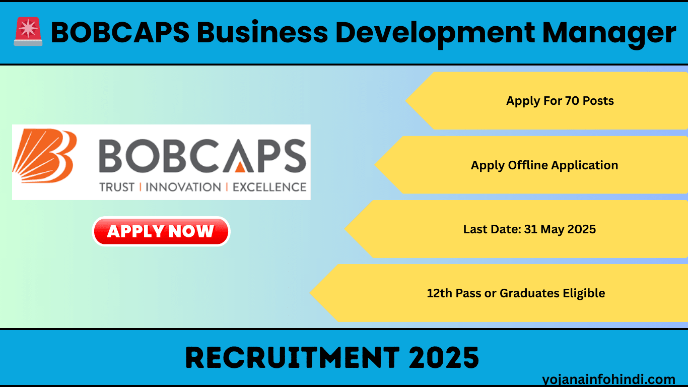 BOBCAPS BDM Recruitment 2025