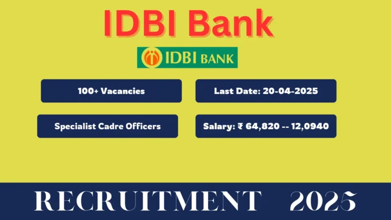 IDBI Bank Recruitment 2025