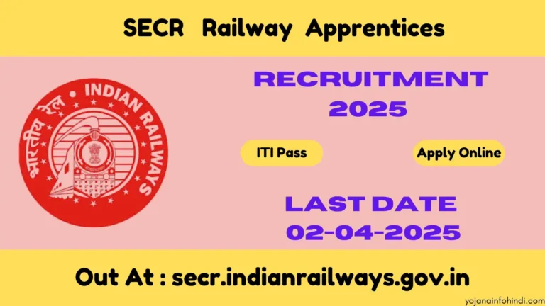 SECR Railway Apprentices Recruitment 2025